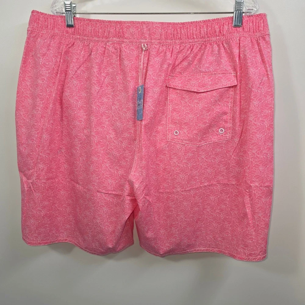 johnnie-O Men's Swim Trunks XXL Tickled Pink Cabo 7
